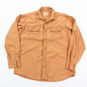 RedHead Button Up Shirt Men's Large Orange Workwear Outdoor Casual Travel